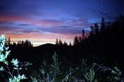 Гора Лысая на фоне заката
